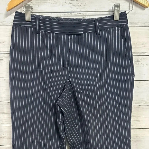 Brooks Brothers Caroline Fit Wool Pinstripe Navy Blue Trousers Size 0P - Picture 3 of 7
